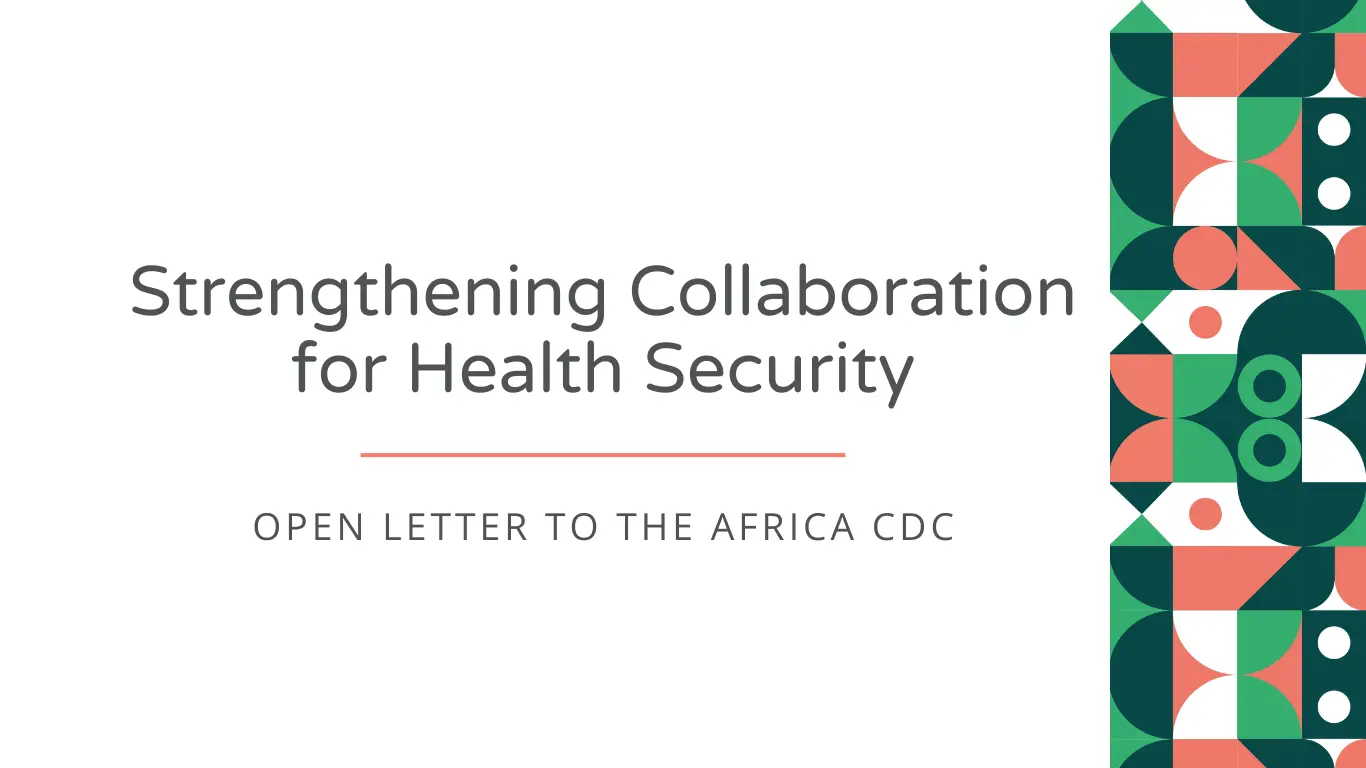 Strengthening Collaboration for Health Security — Open Letter to the Africa CDC