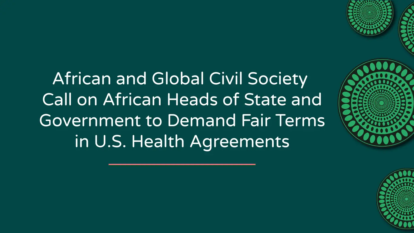 African and Global Civil Society Call on African Heads of State and Government to Demand F...